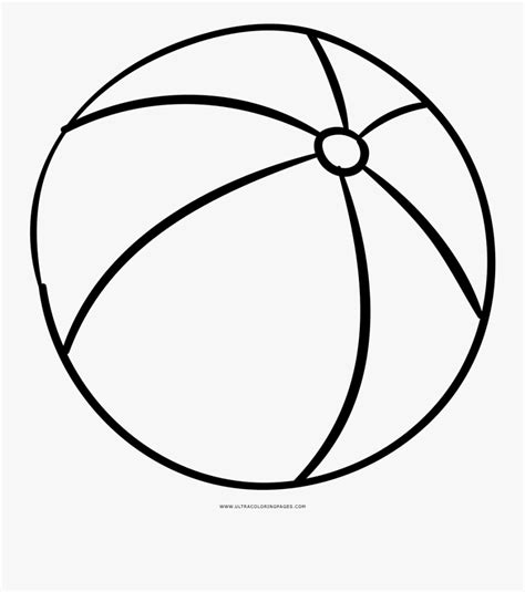 beach ball coloring page transparent beach ball  color