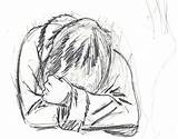 Lonely Boy Drawing Getdrawings Sad sketch template