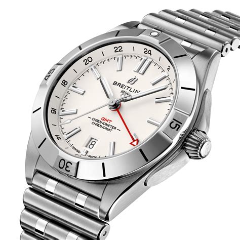 chronomat automatic gmt  stainless steel white aaa