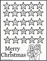Advent Calendar Nativity Coloring Pages Christmas School Sunday Printable Stars Color Lesson Catholic Colouring Clipart Kids Religious Calendars Church Manger sketch template