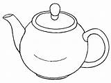 Teapot Tea Pot Coloring Clipart Colouring Outline Pages Template Drawing Clip Large Cliparts Cups Book Printable Kids Pots Library Sheets sketch template