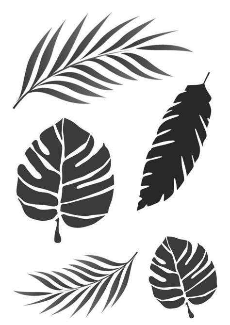 printable palm leaf stencil easter template palm leaf palm