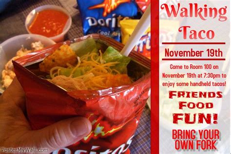 walking taco program flyer   postermywallcom  picture