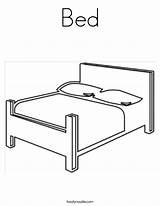 Bed Coloring Template Print Pages Outline Chair Built Twistynoodle Tracing Change Noodle Twisty sketch template