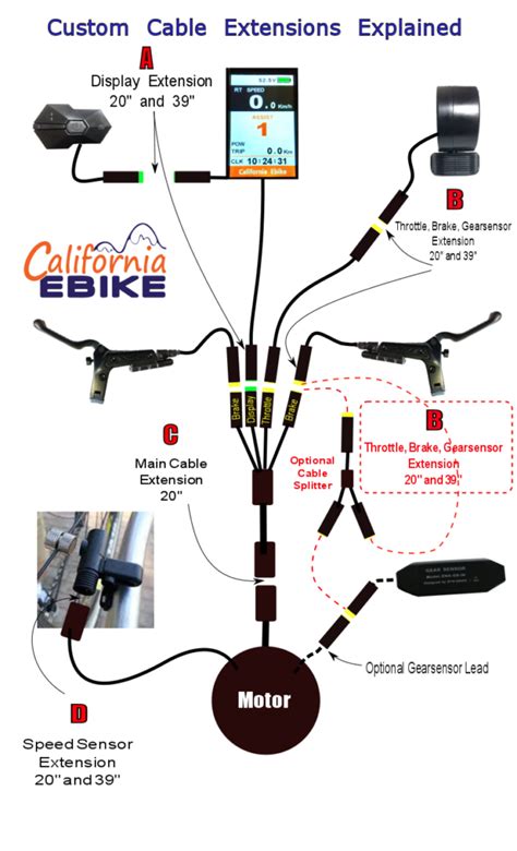 bbshd wiring harness wires  longer electricbikecom ebike forum