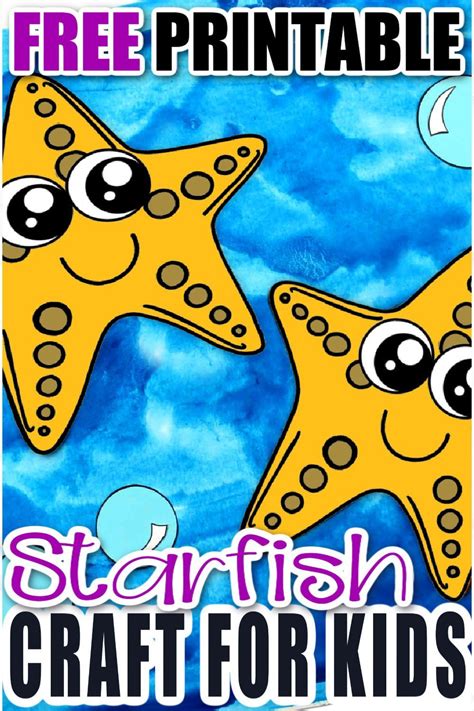easy diy starfish craft  kids   template simple mom project