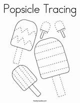 Popsicle Tracing Noodle Outline Cursive Twistynoodle Twisty sketch template