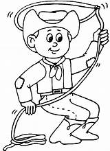 Cowboy Coloring Pages Kids Print Western Kleurplaten Small sketch template