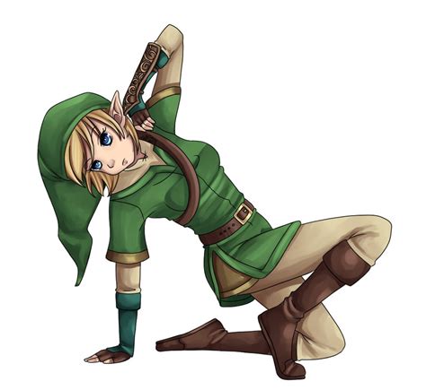 female link colored by covertmermaid on deviantart