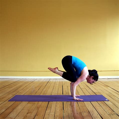 crow  yoga poses  fire   core popsugar fitness