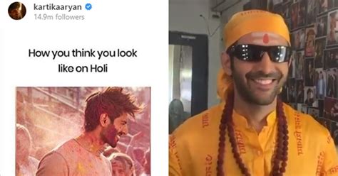 Kartik Aaryan Shares A Hilarious Meme On Holi Featuring Himself And We