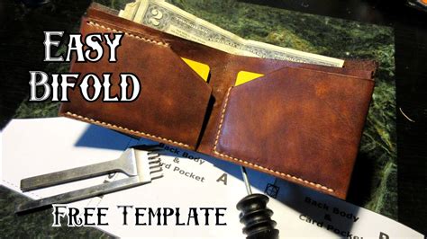 leather bifold wallet template printable form templates  letter