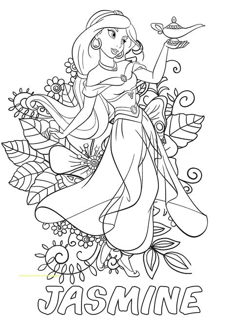 princess jasmine coloring page  subeloa
