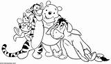 Pooh Coloring Pages Winnie Printable Bear Igor Tigger Friends Disney Colouring Cute Characters Baby Popular Eeyore Sheets Cartoon Silhouette Mixed sketch template