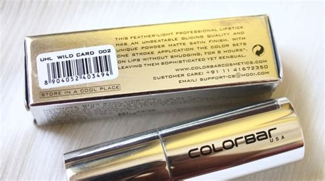 colorbar 002 wild card ultimate 8hrs stay lipstick review