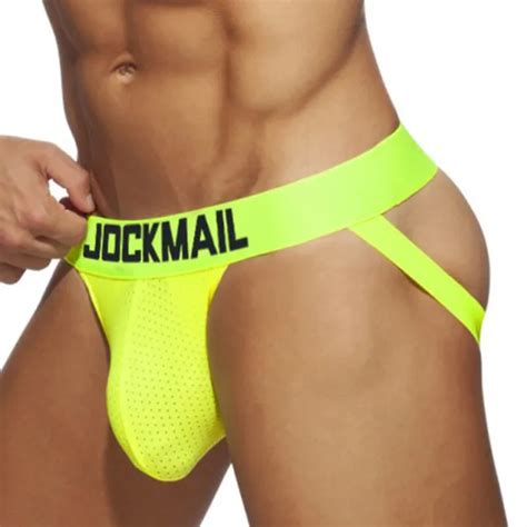 Jockmail Men S Sexy Jockstrap Underwear Mesh Pouch Backless Briefs