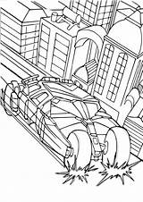 Coloring Pages Batman Printable Dc Comics Armed Gotham Batmobile City sketch template