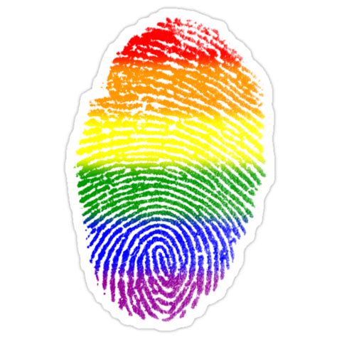 Rainbow Fingerprint Lgbt Stickers By Vintage Shirts Redbubble