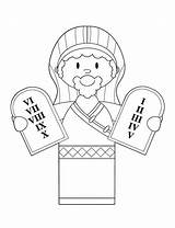 Coloring Pages Commandments Ten Tablet Stone Template sketch template