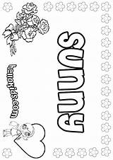 Coloring Sunny Pages Hellokids Girls Names Print Color Online sketch template