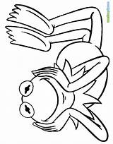 Kermit Coloring Pages Muppets Disneyclips Lying Down sketch template