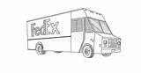 Truck Fedex sketch template