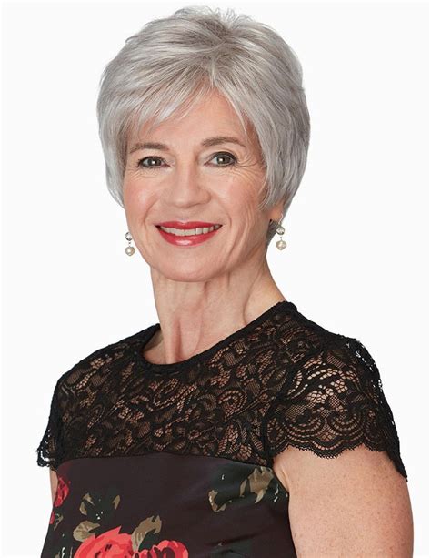 New Short Pixie Cut Grey Wig For Older Ladies Pixie Wigs Capless Wigs