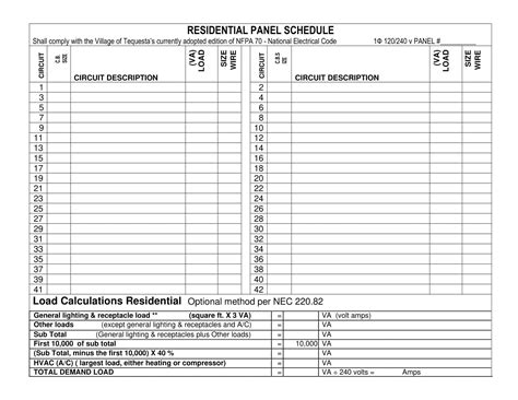 printable panel schedule templates  excel sample
