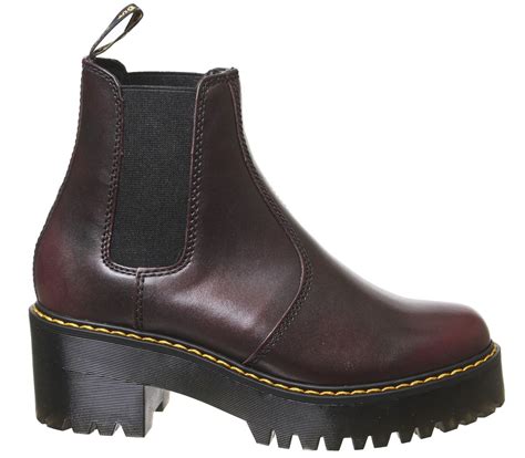 dr martens rometty chelsea boots burgundy ankle boots
