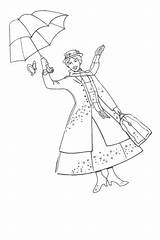 Poppins Bert Colouring Printcolorcraft Umbrella Cartoons Danieguto sketch template