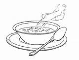 Coloring Soup Bowl Pages sketch template