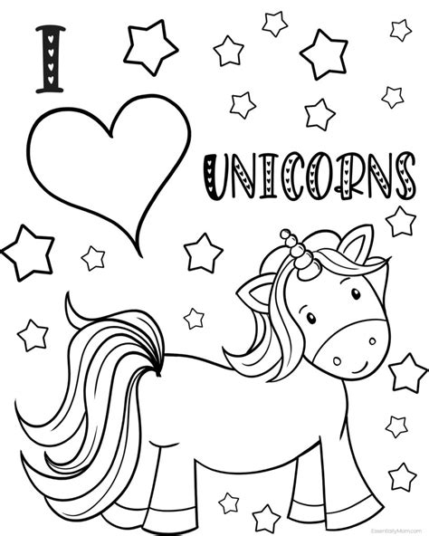 printable unicorn pages  girls coloring pages