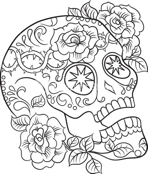 printable sugar skull coloring pages customize  print