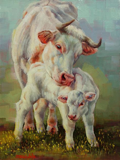 bonded   calf painting  margaret stockdale