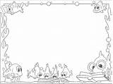 Bordas Branco Molduras Peixes Folha Animais Escola Margens Pedagogicas Educação Bordes Coloridas Decoradas Trabalhos Outubro sketch template