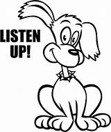 Listening Clipart Ear Dog Listen Clip Good Cliparts Kids Cartoon Ears Words Listener Important Dogs Children Clipartpanda Interrupting Famous Clipartbest sketch template