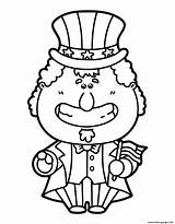 Coloring Uncle Sam Funny Pages Holding America Cartoon Which Printable sketch template