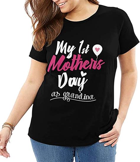my first mother s day as grandma graphic tees for women short sleeve