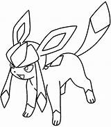Eevee Pokemon Glaceon Colorir Albanysinsanity Evolutions Lineart Desenhos sketch template