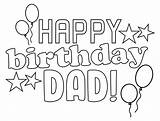 Birthday Dad Happy Coloring Card Printables Printable Cards Printablee Via sketch template