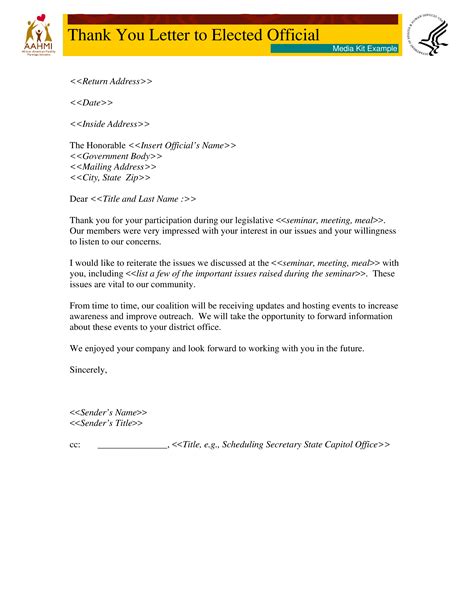 elected official   letter templates  allbusinesstemplatescom