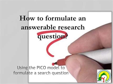 pico research question  frederick mars untalan md  slideshare