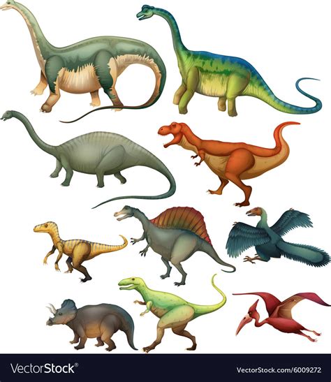 type dinosaurs royalty  vector image