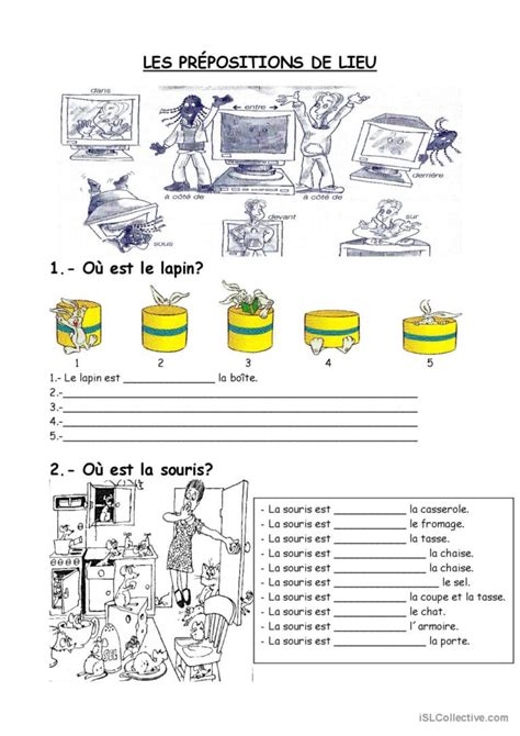 les prepositions de lieu pratique de francais fle fiches pedagogiques