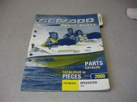 sea doo parts book catalog schematics diagrams  speedster    ebay