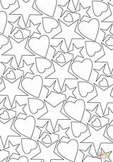 Coloring Hearts Stars Pages Pattern Heart Printable Star Designs Color Sheets Getcolorings Colorings Drawing Getdrawings Kids Choose Board sketch template