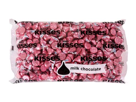 hershey s kisses milk chocolate candy pink foil 66 7 oz walmart