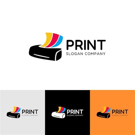 printer logo  vectors psds