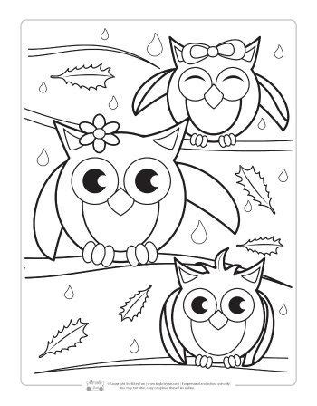 fall coloring pages  kids owl coloring pages fall coloring pages