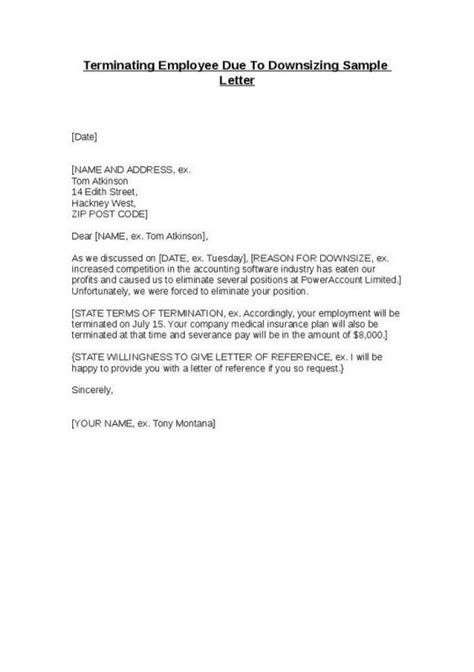 sample layoff letter template business